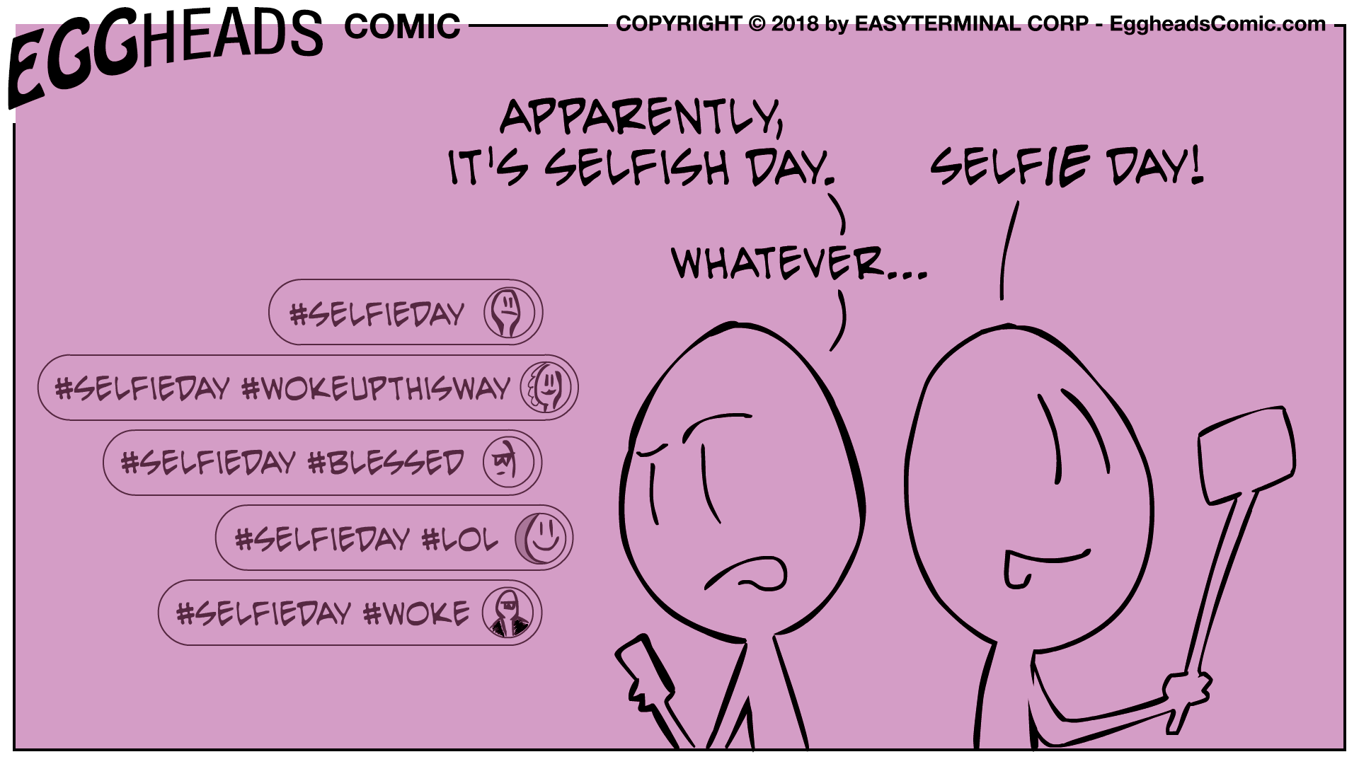 Webcomic Eggheads Comic Strip 079 Selfie Day
