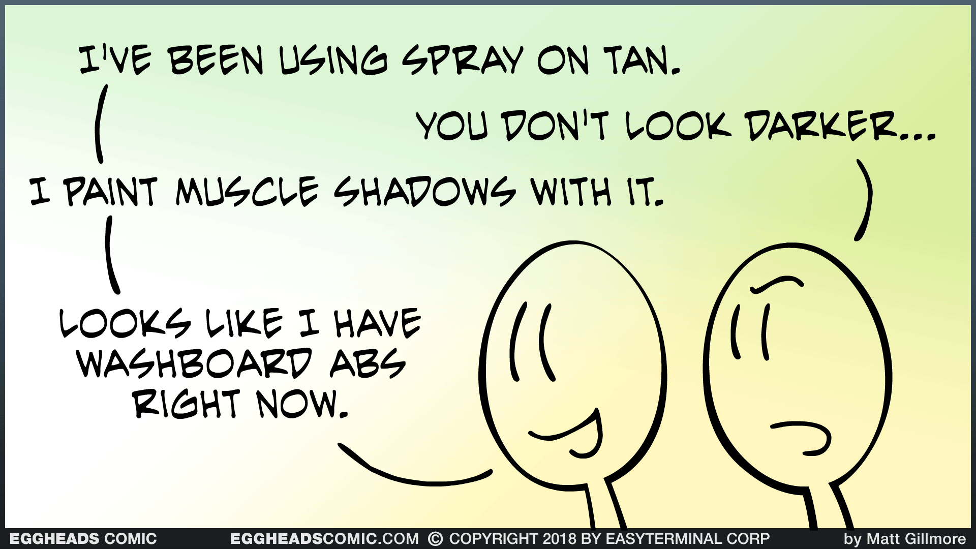 Webcomic Eggheads Comic Strip 110 Spray On Tan