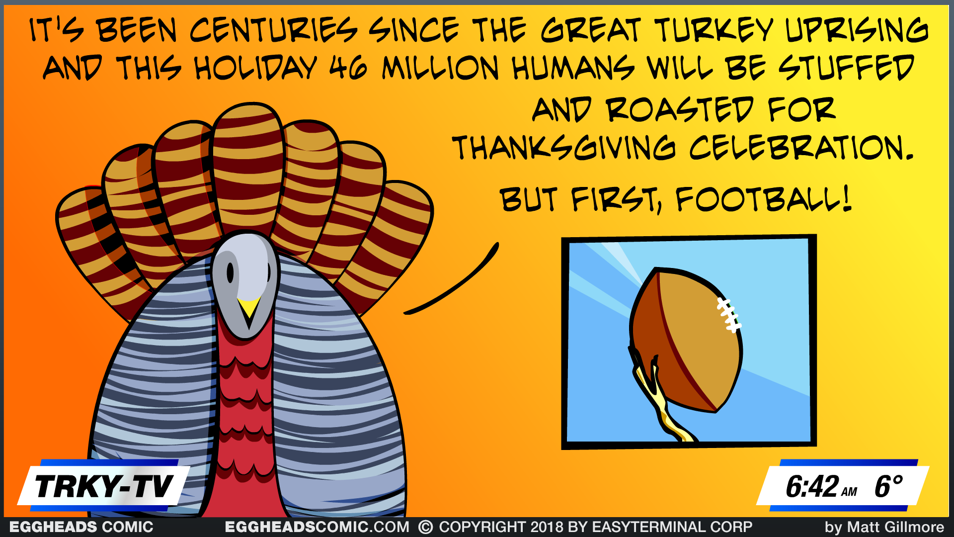 Webcomic Eggheads Comic Strip 133 Thanksgiving Celebration